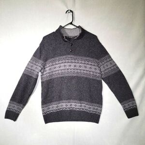 Daniele Blasi Mens Italian Wool Blend 1/4 Button Pullover Sweater Size Large